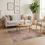 Bold Orange Diamond Southwestern Area Rug