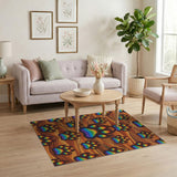 Kids Cartoon Rainbow Paw Print Kids Area Rug