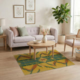 Vibrant Yellow Southwestern Geometric Area Rug