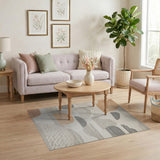 Abstract Cloudscape Semi-Circle Area Rug