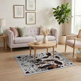 Holstein Cow Portrait Farmhouse Rug