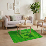Green World Globe Area Rug