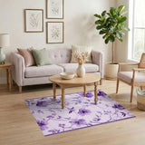 Purple Floral Vintage No. 10 Area Rug