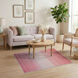 Ombre Pink Gradient Stripe Area Rug