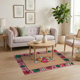 Whimsical Cat Unicycle Christmas Area Rug