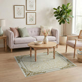 Elegant Gold Filigree Swirl Area Rug