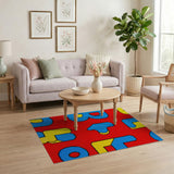 Retro Pixel 'BLOOD' Letters Area Rug