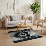 Abstract Skull Splatter Area Rug