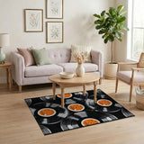 Retro Vinyl Records Area Rug