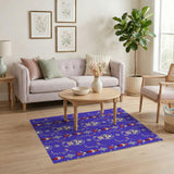 Whimsical Nutcracker Soldiers Purple Area Rug