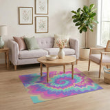 Psychedelic Swirl Multi-Color Area Rug