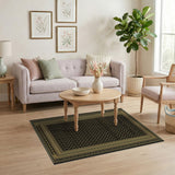 Gold Cross Motif Black Persian Area Rug