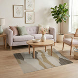 Dune Wave Beige Area Rug