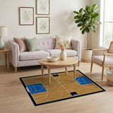 Basketball Court Area Rug - Magic vs Bird