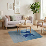 Oversized Blue Bow Silhouette Area Rug