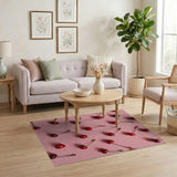 Vibrant Cherry Fruit Pattern Area Rug