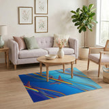 Multi-color and Patterns Rainbow Airplane Trails Area Rug