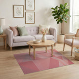 Pink Geometric Abstract Area Rug