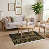 Brown and Tan Boho Chic Leopard Print Brown Tan Area Rug