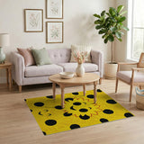 Cheerful Smiling Sun Polka Dot Kids Area Rug