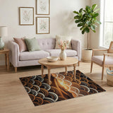 Desert Sunset Scale Pattern Area Rug