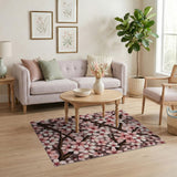 Pink Floral Vintage Cherry Blossom Pink Floral Area Rug