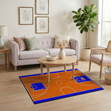 Basketball Court Orange Area Rug