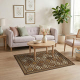 Heritage Tribal Tiki Diamond Pattern Rug