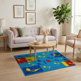 Vibrant Musical Notes Area Rug