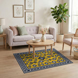 Yellow Heritage Tribal Geometric Area Rug