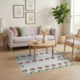 Floral Vintage Pink Vintage Pink Roses Floral Area Rug