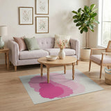 Pink Dreamy Layered Pink Clouds Area Rug