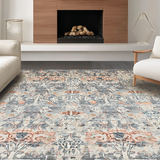 Ultra Soft Area Rug, Non Slip, Stain Resistant, Washable Area Rugs for Living Room, Bedroom, Rustic Earth Tones Pattern(Gray)