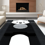 Ultra Soft Area Rug, Non Slip, Stain Resistant, Washable Area Rugs for Living Room, Bedroom, Sophisticated Elegant Animal Print(Black)
