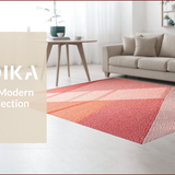 Ultra Soft Area Rug, Non Slip, Stain Resistant, Washable Area Rugs for Living Room, Bedroom, Modern Geometric 3D Texture(Pink)