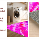 Ultra Soft Area Rug, Non Slip, Stain Resistant, Washable Area Rugs for Living Room, Bedroom, Fluffy Tie-Dyed Shag(Pink)