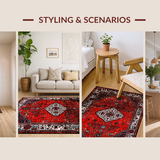 Luxurious Textured Diamond Layout(Red)