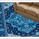 Ultra Soft Area Rug, Non Slip, Stain Resistant, Washable Area Rugs for Living Room, Bedroom, Versatile Boys Bedroom High Traffic Area Rug(Blue)