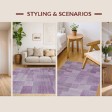 Ultra Soft Area Rug, Non Slip, Stain Resistant, Washable Area Rugs for Living Room, Bedroom, Trendy Mauve Monochromatic Visual Harmony(Purple)
