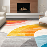 Ultra Soft Area Rug, Non Slip, Stain Resistant, Washable Area Rugs for Living Room, Bedroom, Chic Geometric Patterned Runner(Orange)
