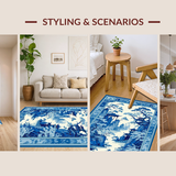 Cozy Vintage Blue Patterned Elegance(Blue)