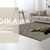 Ultra Soft Area Rug, Non Slip, Stain Resistant, Washable Area Rugs for Living Room, Bedroom, Striking Modern Organic Shapes(Brown)