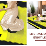 Ultra Soft Area Rug, Non Slip, Stain Resistant, Washable Area Rugs for Living Room, Bedroom, Elegant Monochrome Patterned Rug(Yellow)