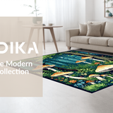 Joyful Blue Tones Abstract Mushroom Style(Green)