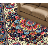 Ultra Soft Area Rug, Non Slip, Stain Resistant, Washable Area Rugs for Living Room, Bedroom, Eclectic Multicolor Living Room Area Rug Soft Plush(Red)