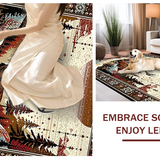 Ultra Soft Area Rug, Non Slip, Stain Resistant, Washable Area Rugs for Living Room, Bedroom, Contemporary Abstract Deer Theme(Brown)
