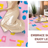 Ultra Soft Area Rug, Non Slip, Stain Resistant, Washable Area Rugs for Living Room, Bedroom, Lively Thematic Numbers and Animals Pattern(Pink)