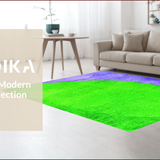 Ultra Soft Area Rug, Non Slip, Stain Resistant, Washable Area Rugs for Living Room, Bedroom, Watercolor Pattern Artistic Meditation Space Faux Fur Carpet(Green)