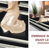 Elegant Modern Monochrome Stripes(Black)