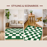 Classic White and Green Checkerboard Aesthetic(Green)